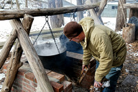 190303_4296_NX1 Westmoreland Sanctuary's Steve Ricker Tends the Maple Sugaring Fire Pits