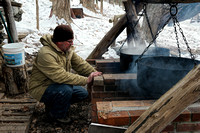 190303_4300_NX1 Westmoreland Sanctuary's Steve Ricker Tends the Maple Sugaring Fire Pits