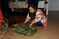 181206_4215_NX1 A Workshop Participant Creates Her Winterscape Floral Design at Westmoreland Sanctuary