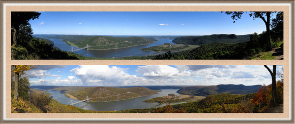 The Lower Hudson Valley from Bear Mountain, NY on September 4 and October 24, 2013
