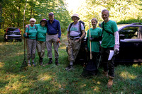 220902_07533_A7RIV NY-NJ Trail Conference Volunteers Marilyn Blaho, Pat and Paul Bisset, Geof Connor, Julie and Mark Ford at Westmoreland's 28 Acre New Acquisition