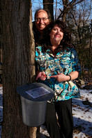 190216_4279_NX1 The Gruber-Rosenbergs with Their Adopted Maple Tree for Sugaring Season at Westmoreland Sanctuary