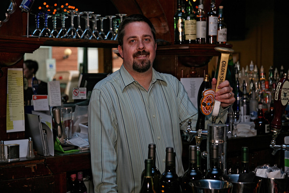 060915_1341_5D Rob Tends Bar at Rosie's 85th Birthday