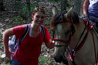 190803_5906_EOS M5 Emily Makes a Friend Along the Trail at Bradbury Mountain State Park