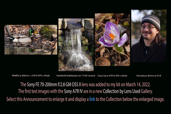 Mar 14 to Mar 21, 2022: New Sony 70-200mm f/2.8 GM OSS II Lens
